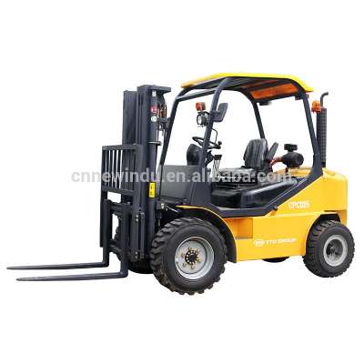 kalmar forklift YTO forklift CPCD25 2.5 ton new all terrain forklift price Hot sale